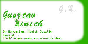 gusztav minich business card