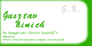 gusztav minich business card